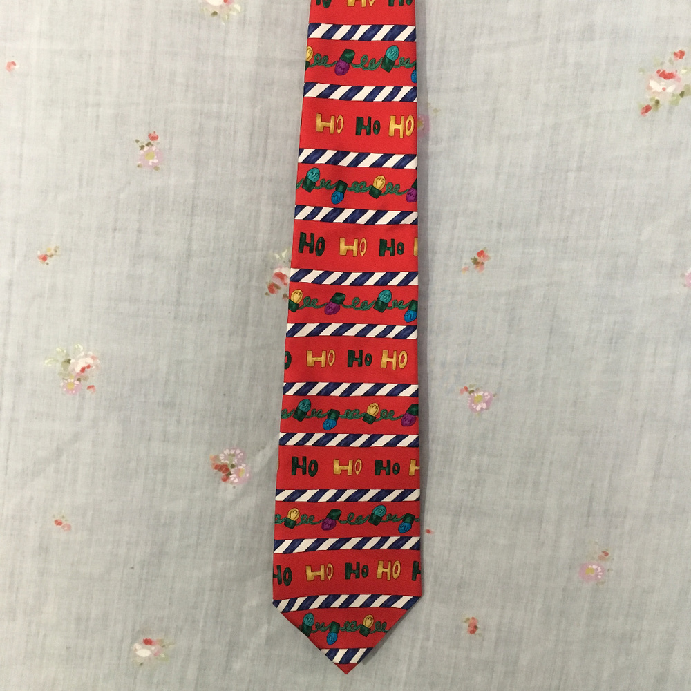 Christmas silk tie